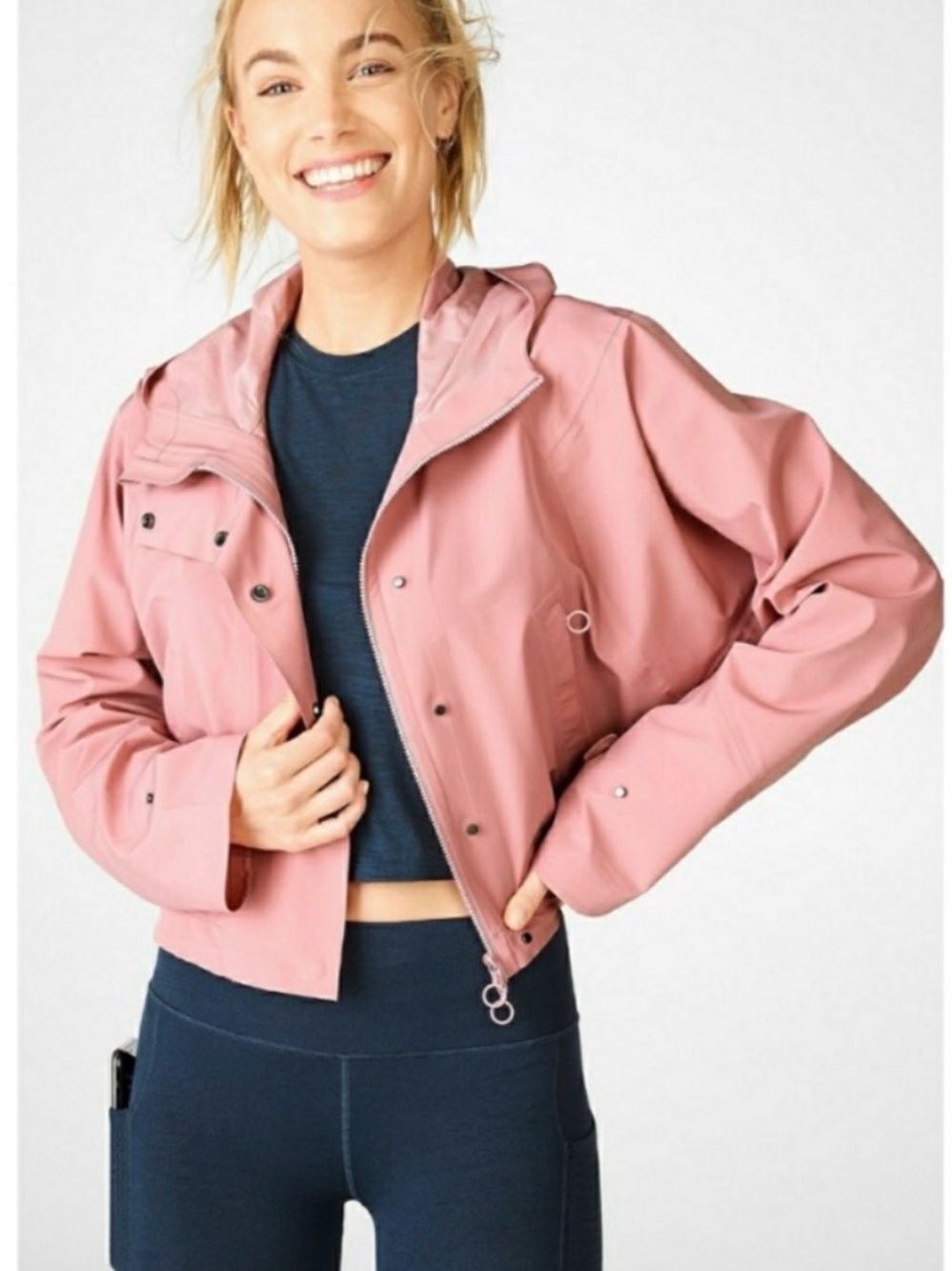 Fabletics Pink Utility Jacket Cropped
Lightweight size M